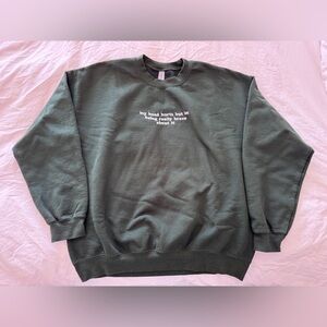 Embroidered Headache Crewneck, Gildan, Size L